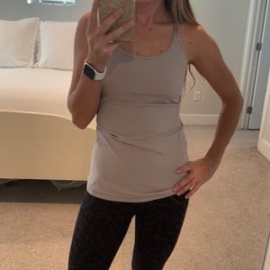 Lululemon built in bra tank pink size 6